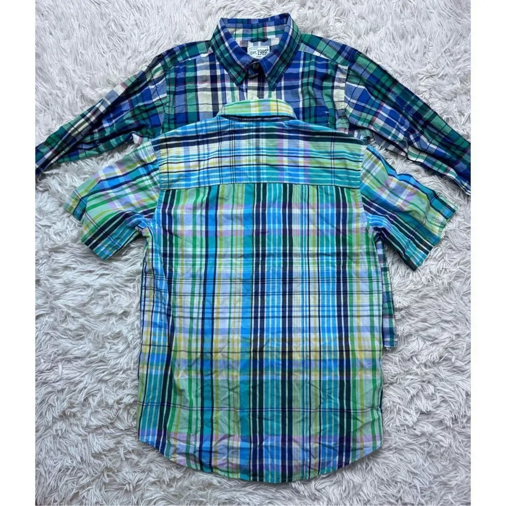 3 piece boys button down plaid shirt bundle size 10-12 by The Children’s Place,